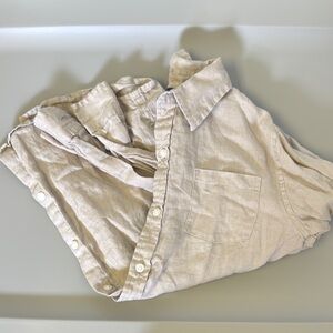 Janie and Jack Cream Button Down Shirt